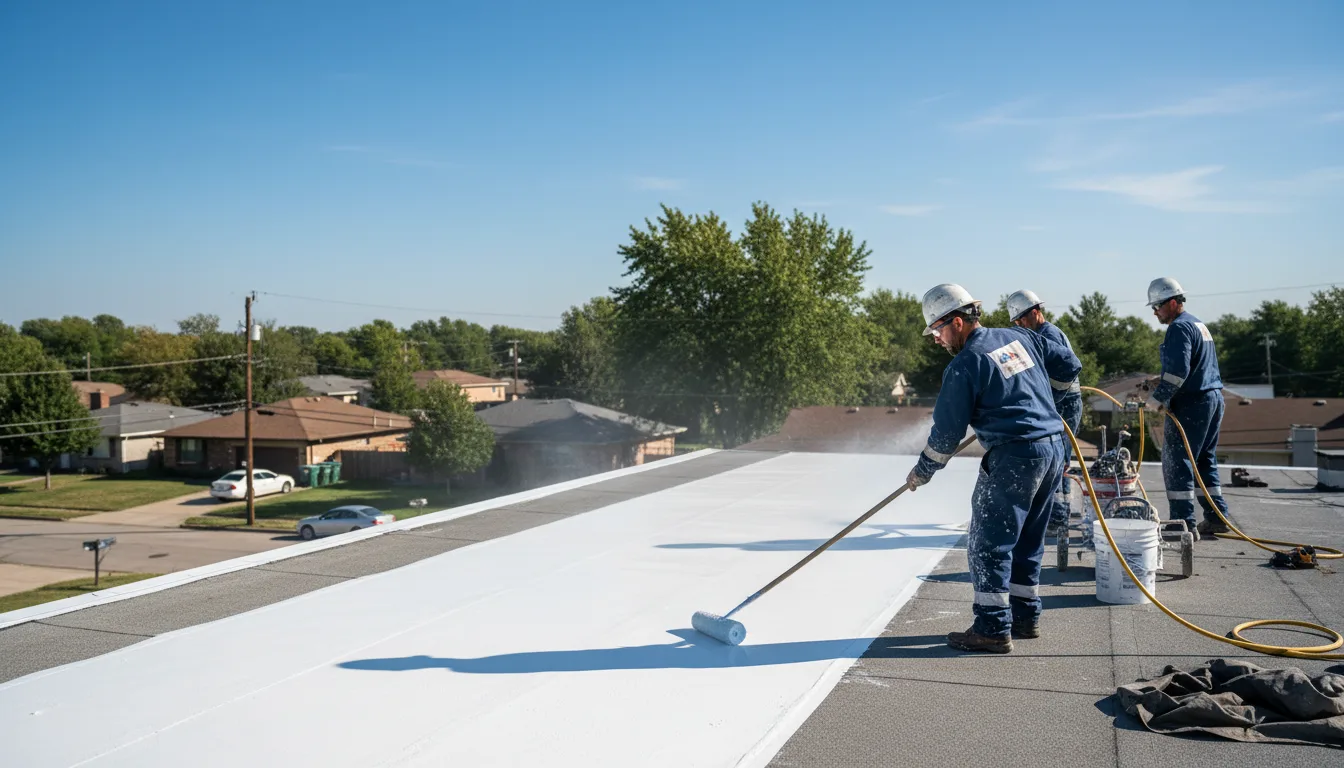Commercial roof coating in Saint Louisville, OH near me